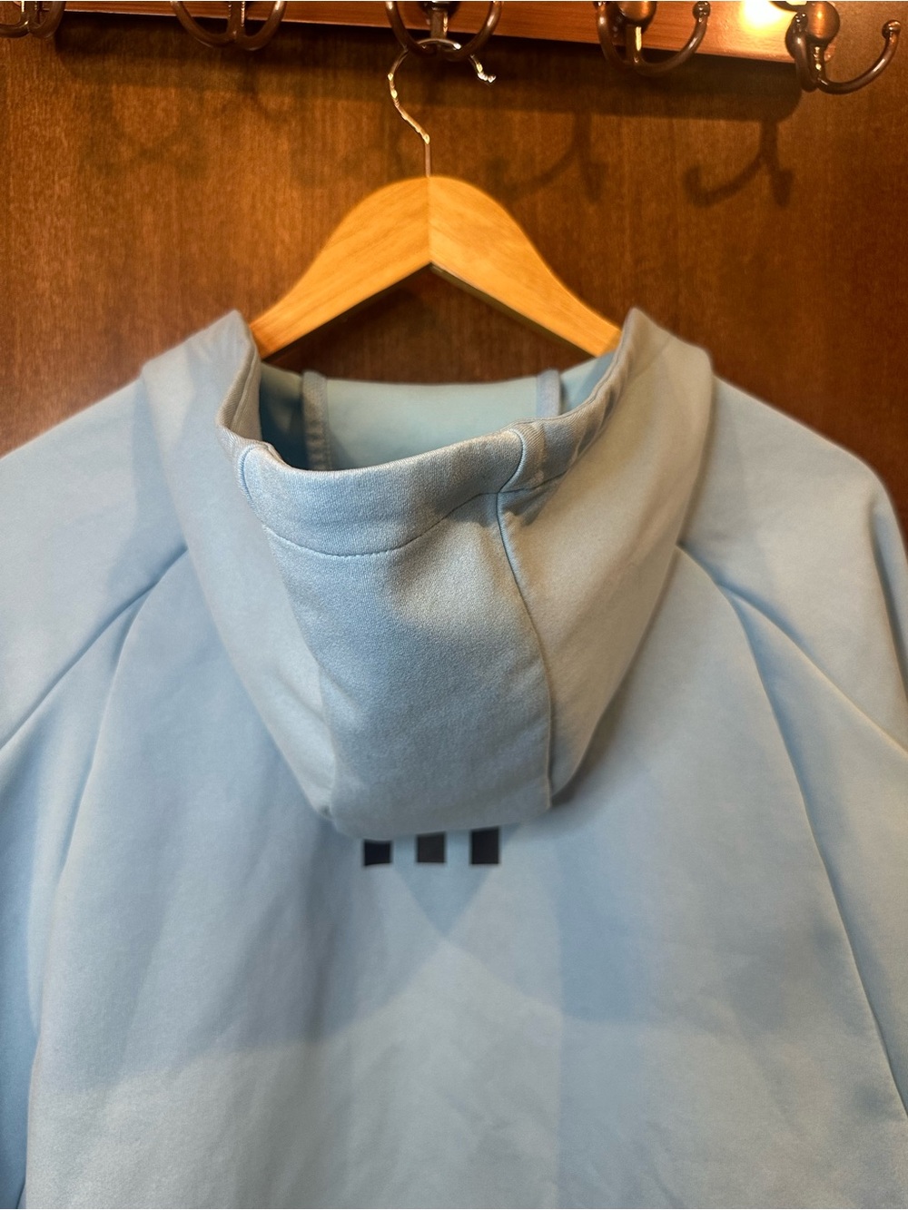 adidas MNUFC Light Blue Full-Zip Hoodie with Team Crest - Picture 6 of 8